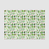 Papier Mousseline Cactus blanc (Recto)