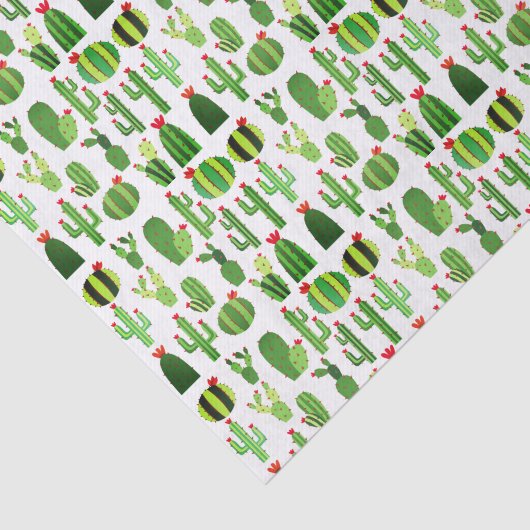 Papier Mousseline Cactus blanc (Détail)