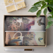 Papier Mousseline Cactus, café et papillons, Vibes du sud-ouest, (Cadeau)