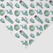 Papier Mousseline Cactus Design Tissu Papier, Aquarelle (Détail)