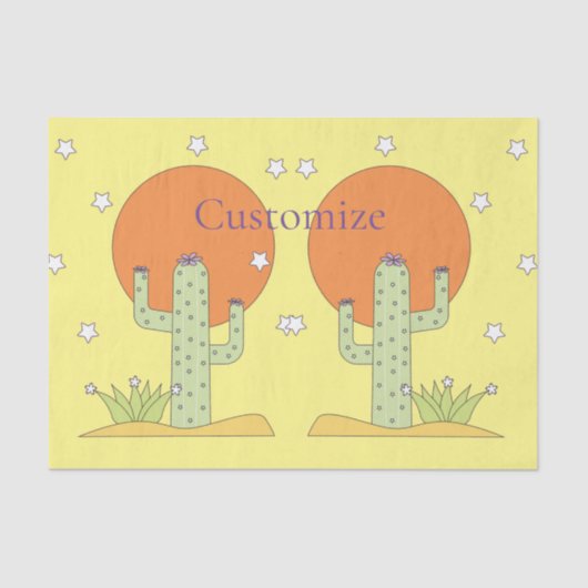 Papier Mousseline Cactus du désert Sun Thunder_Cove (Recto)