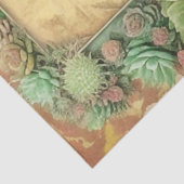 Papier Mousseline Cactus Ephemera Fleur Rose Collage Art No6 (Détail)