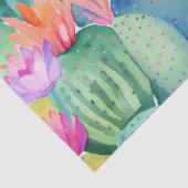 Papier Mousseline Cactus Fleur LOCATION Aquarelle Art Desert (Détail)