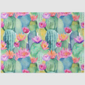 Papier Mousseline Cactus Fleur LOCATION Aquarelle Art Desert (Recto)