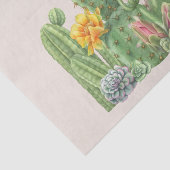 Papier Mousseline Cactus Garden Cactus Aquarelle sud-ouest (Détail)