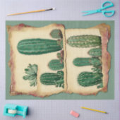 Papier Mousseline Cactus Plante Ephemera Collage Art No2 (Artisanat)