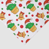Papier Mousseline Cactus Tropical de Noël (Détail)