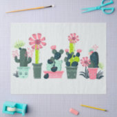 Papier Mousseline Cactus Vert (Artisanat)