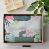 Papier Mousseline Cactus Vert (Cadeau)