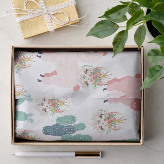 Papier Mousseline Cactus vert (Cadeau)