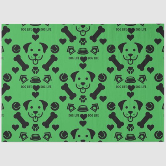 Papier Mousseline Cadeau à thème chien (Recto)