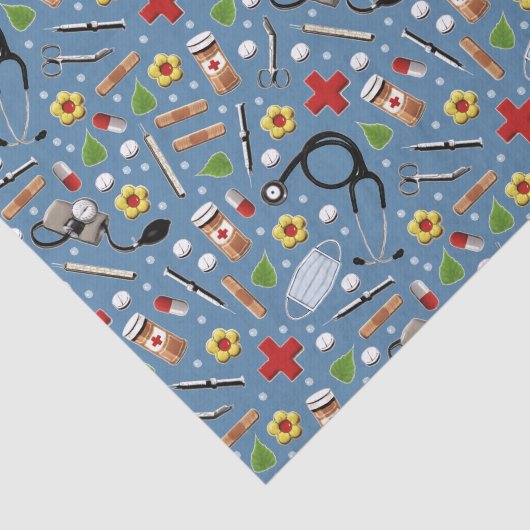 Papier Mousseline Cadeau à thème Médicale (Détail)