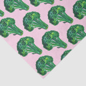 Papier Mousseline Cadeau Aquarelle Big Broccoli (Détail)