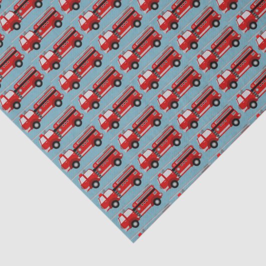 Papier Mousseline Cadeau de camion feu rouge (Détail)
