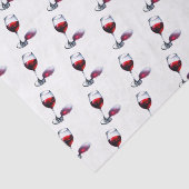 Papier Mousseline Cadeau de l'amateur de vin rouge (Détail)