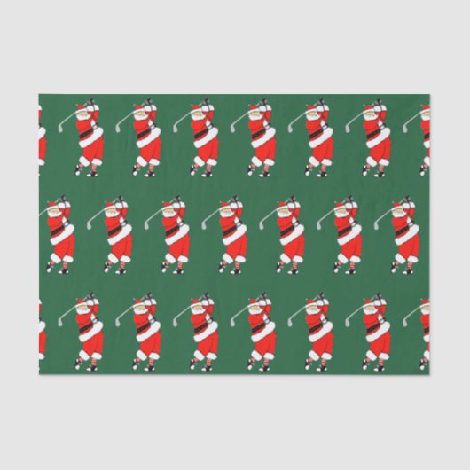 Papier Mousseline Cadeau de Noël de golf (Recto)