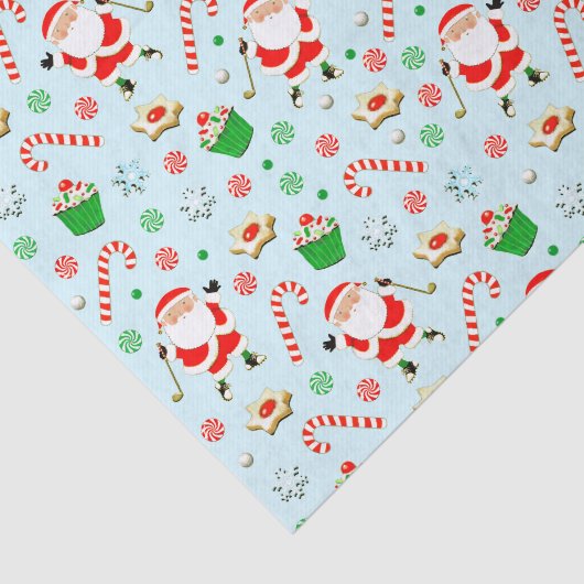 Papier Mousseline Cadeau de Noël de golf (Détail)