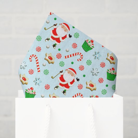 Papier Mousseline Cadeau de Noël de golf (Sac cadeau)