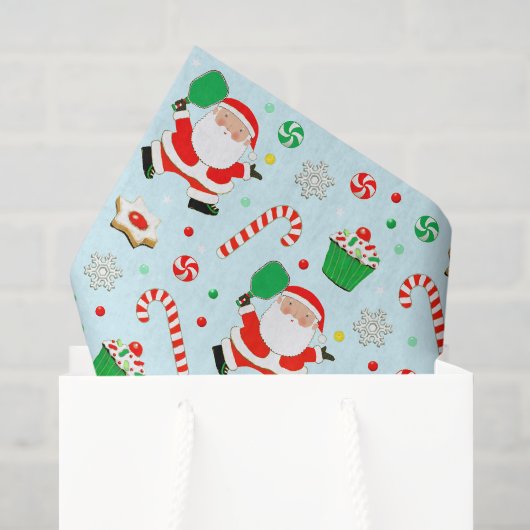 Papier Mousseline Cadeau de Noël de pickleball (Sac cadeau)