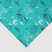 Papier Mousseline Cadeau de Noël Turquoise (Détail)