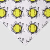 Papier Mousseline Cadeau de softball (Détail)
