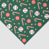 Papier Mousseline Cadeau de vacances de baseball de Noël (Détail)