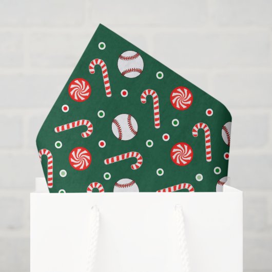 Papier Mousseline Cadeau de vacances de baseball de Noël (Sac cadeau)