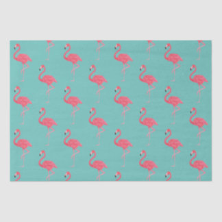 Papier Mousseline Cadeau d'enveloppement de Flamant rose turquoise e