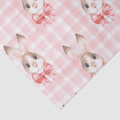 Papier Mousseline Cadeau lapin rose Pastel (Détail)