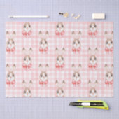 Papier Mousseline Cadeau lapin rose Pastel (Artisanat)