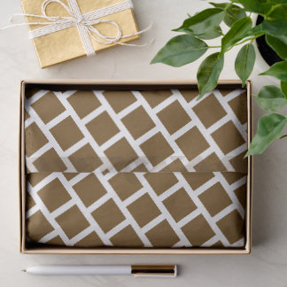 PAPIER MOUSSELINE CADEAU MARRON FORME CARRÉE SIMPLE ÉLÉGANT MODERNE