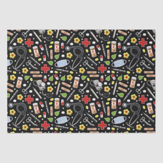 Papier Mousseline Cadeau Médicale Docteur (Recto)