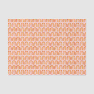 Papier Mousseline Cadeau Motif rose orange arc-en-ciel