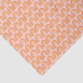 Papier Mousseline Cadeau Motif rose orange arc-en-ciel (Détail)