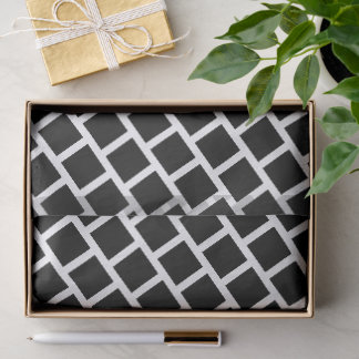 PAPIER MOUSSELINE CADEAU NOIR DE FORME CARRÉE SIMPLE ET MODERNE