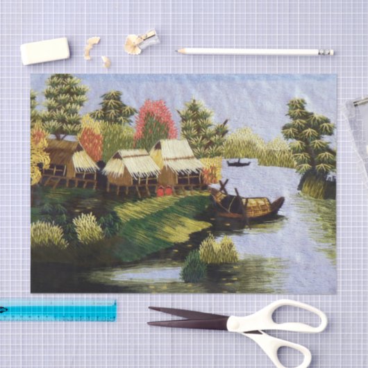 Papier Mousseline Cadeau Paysage/Découpage (Artisanat)