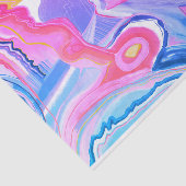 Papier Mousseline Cadeau Peint à la main Peinture Abstraite (Détail)