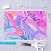 Papier Mousseline Cadeau Peint à la main Peinture Abstraite (Artisanat)