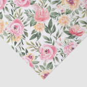 Papier Mousseline Cadeau Pivoine Aquarelle (Détail)