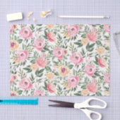 Papier Mousseline Cadeau Pivoine Aquarelle (Artisanat)