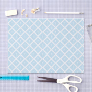 Papier Mousseline Cadeau religieux à motif croix bleu clair