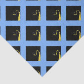Papier Mousseline Cadeaux de graduation bleu clair (Détail)