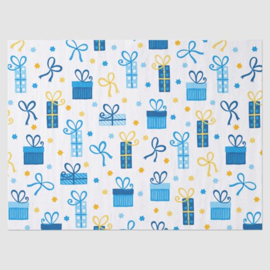 Papier Mousseline Cadeaux de Hanoukka (Recto)