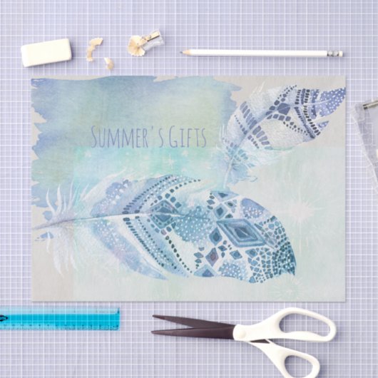 Papier Mousseline Cadeaux de plumes de saumons (Artisanat)