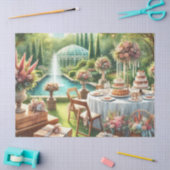 Papier Mousseline Cadeaux de table élégants pour mariage avec fleurs (Artisanat)