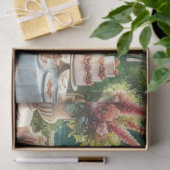 Papier Mousseline Cadeaux de table élégants pour mariage avec fleurs (Cadeau)