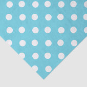 Papier Mousseline Cadeaux Motifs Pois bleu et blanc (Détail)