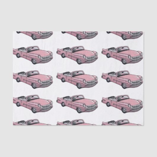 Papier Mousseline Cadillac rose (Recto)