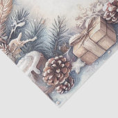 Papier Mousseline Cadre d'hiver Papier Tissu de vacances (Détail)