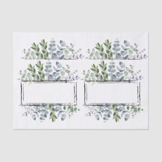 Papier Mousseline Cadre vert pour découpage (Recto)